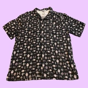 OFFICIAL DISNEY PARKS Star Wars Tie Fighter Men’s Button down